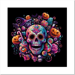 Sugar Skull Art - Halloween Celebration Posters and Art